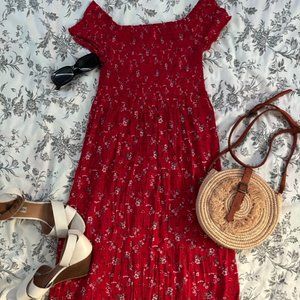 Over-The-Shoulder Aeropostale Floral Maxi Dress